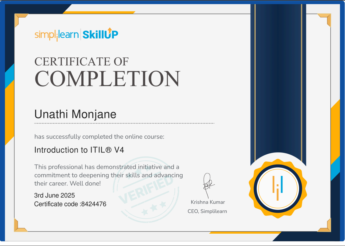 ITIL Introduction V4
